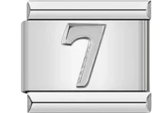 CHARM NÚMERO PLATEADO