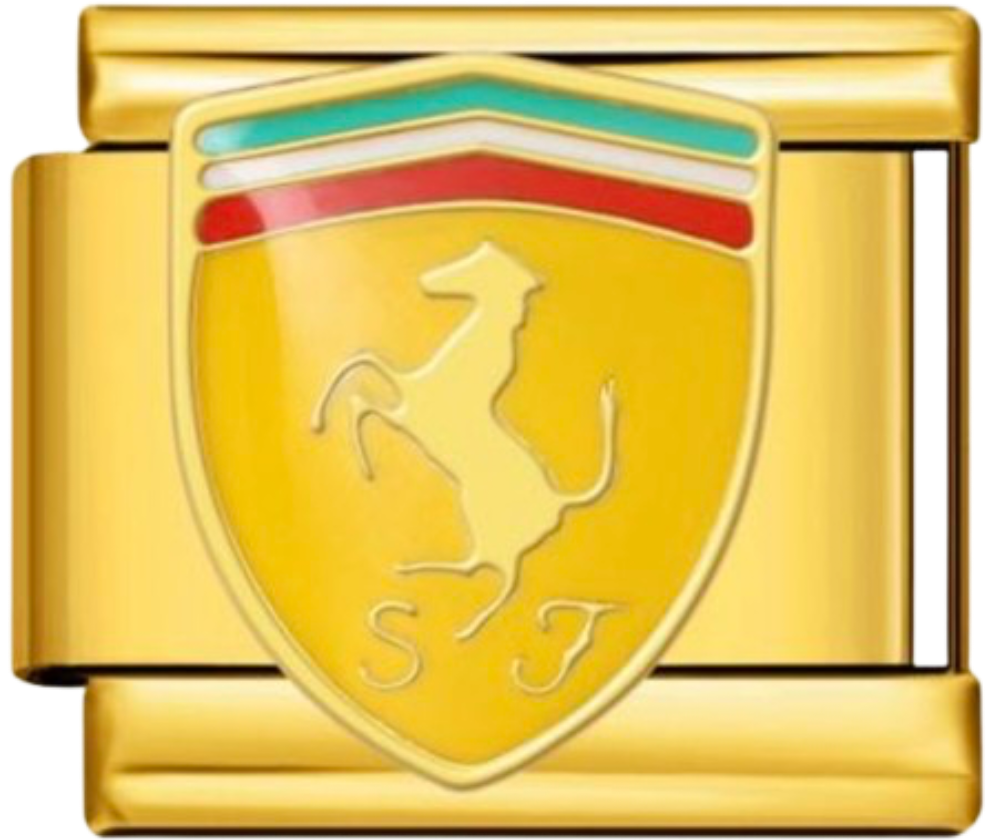 CHARM MARCA FERRARI DORADO