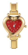 RELOJ ROJO DORADO