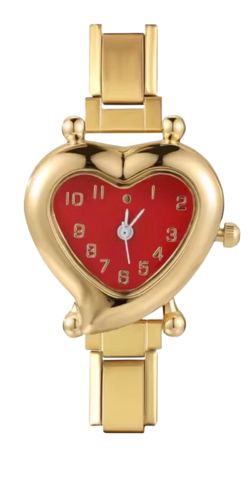 RELOJ ROJO DORADO