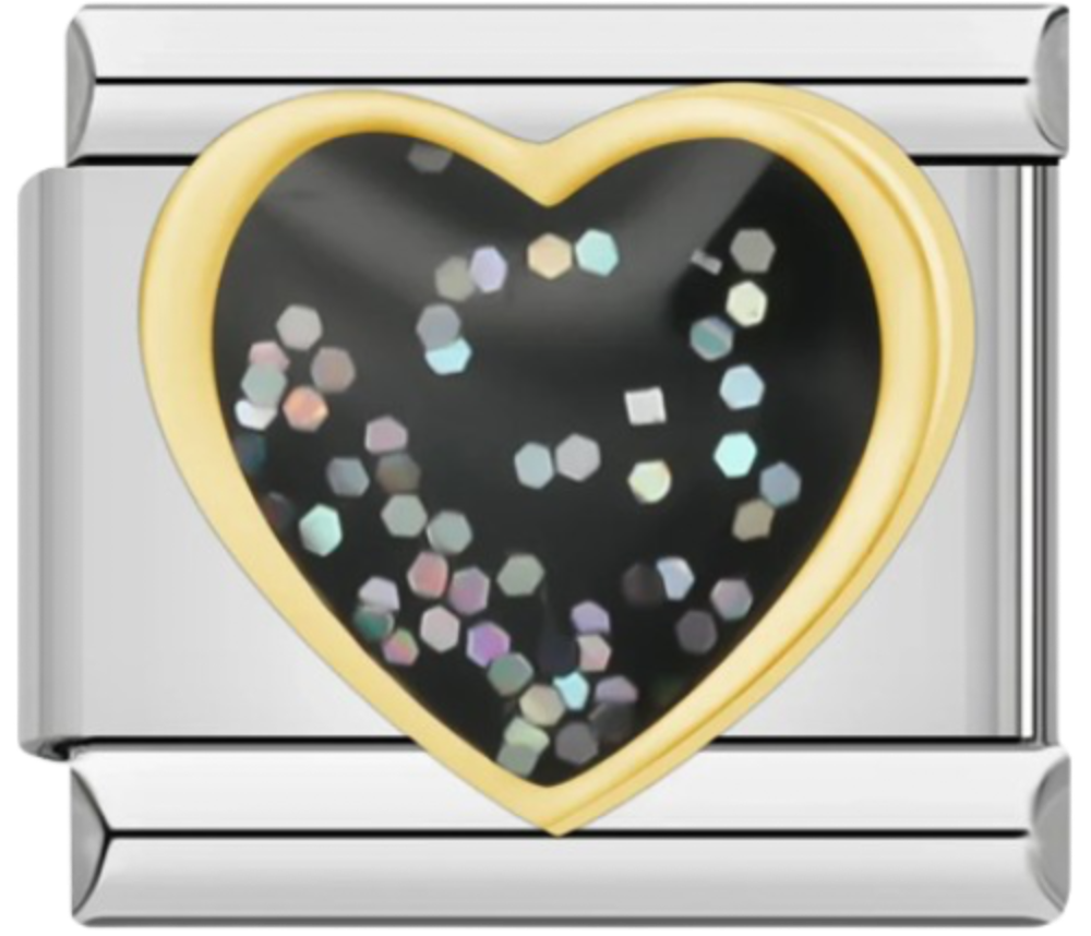 CHARM CORAZON BRILLOS