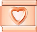 CHARM CORAZON RELIEVE ROSE GOLD