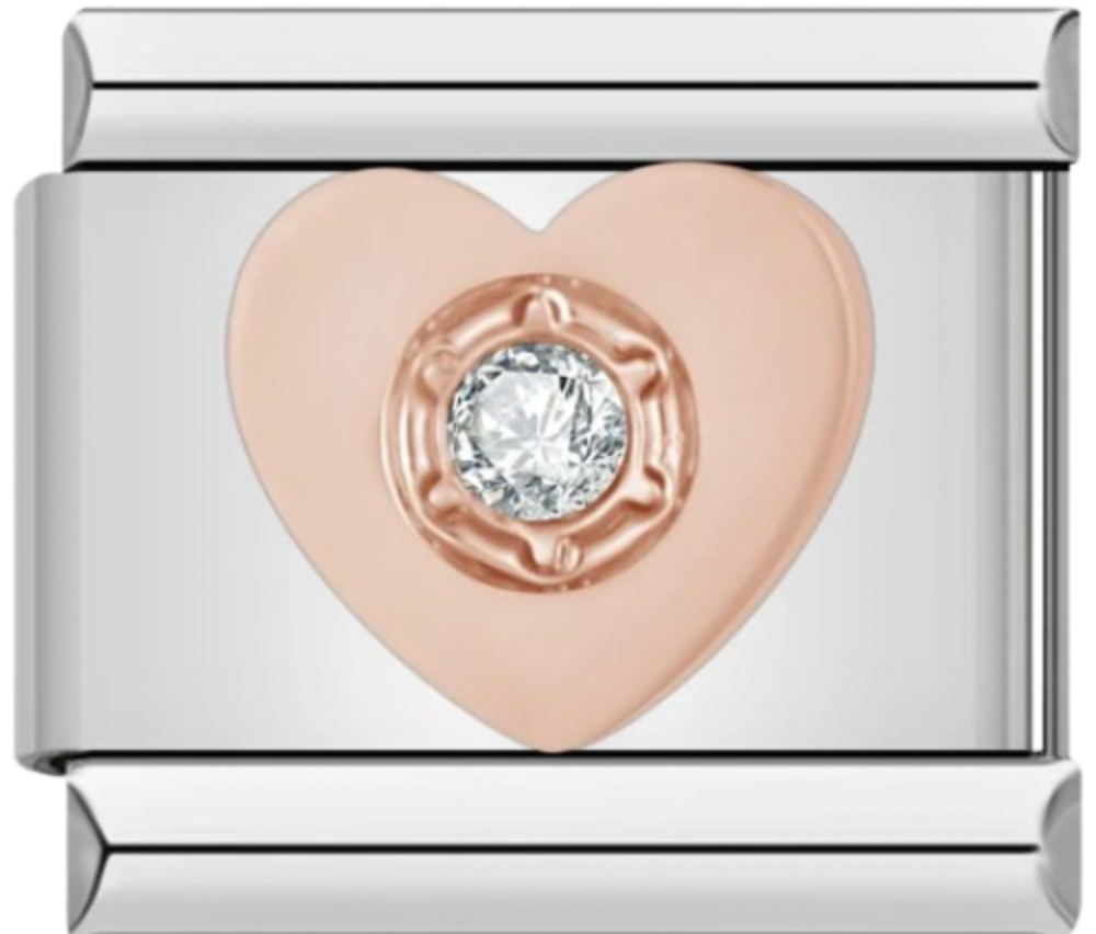 CHARM CORAZON ROSE GOLD