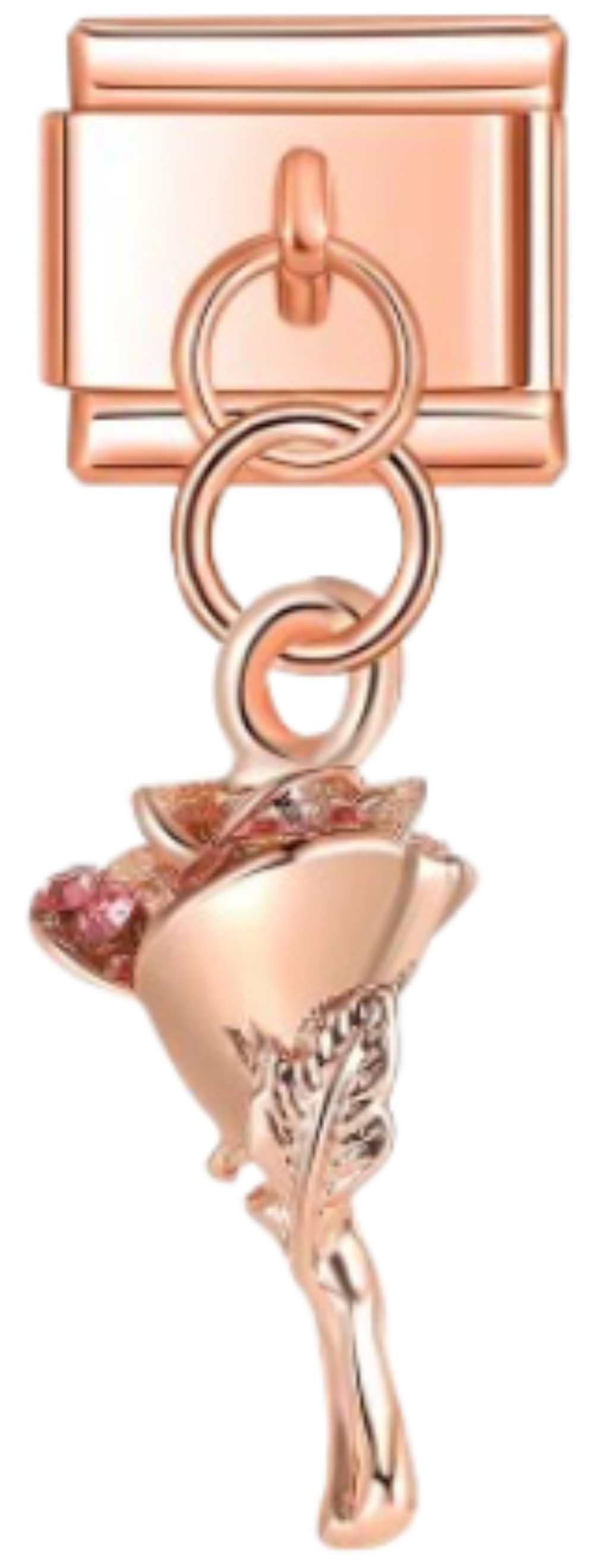 CHARM ROSAS ROSE GOLD