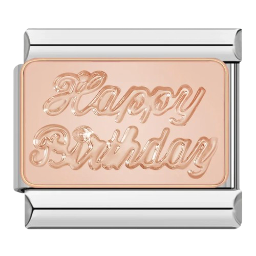 CHARM HAPPY BIRTHDAY ROSE GOLD