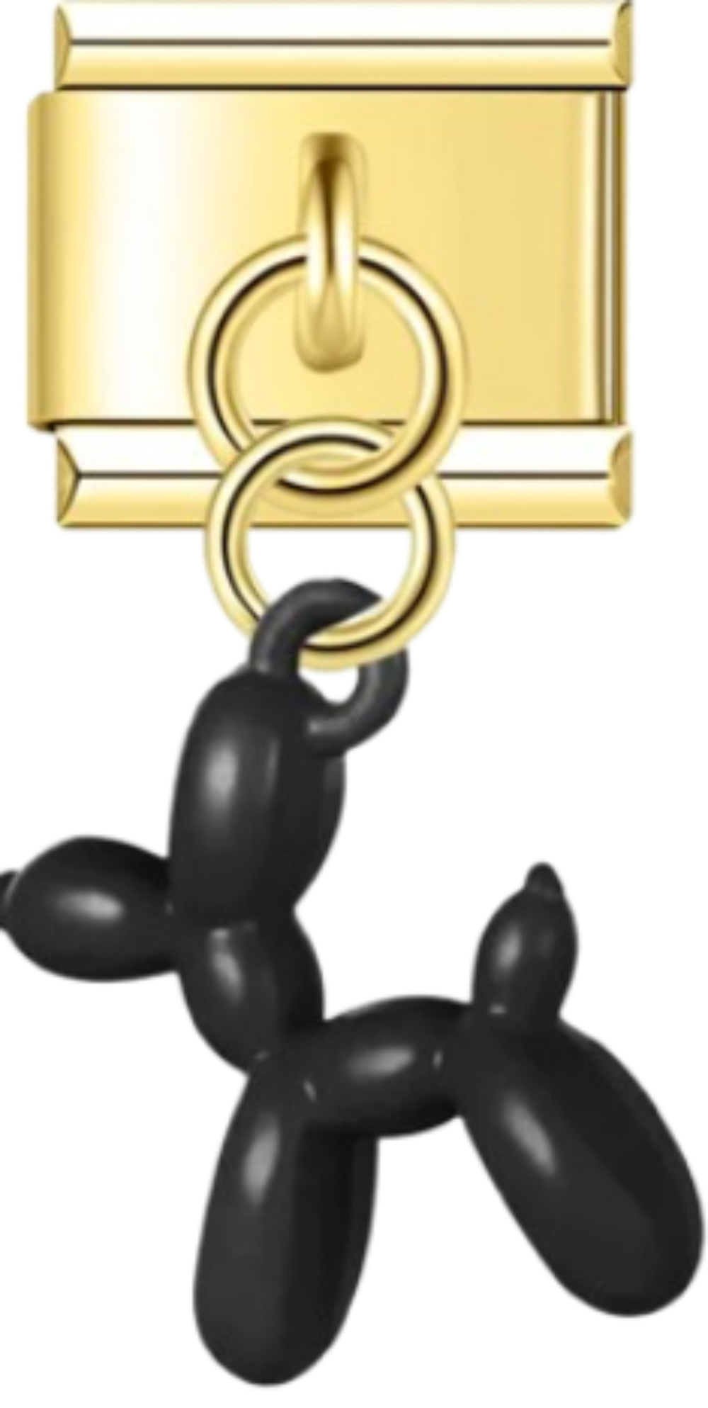 PERRO GLOBO NEGRO DORADO