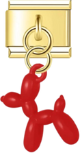 PERRO GLOBO ROJO DORADO