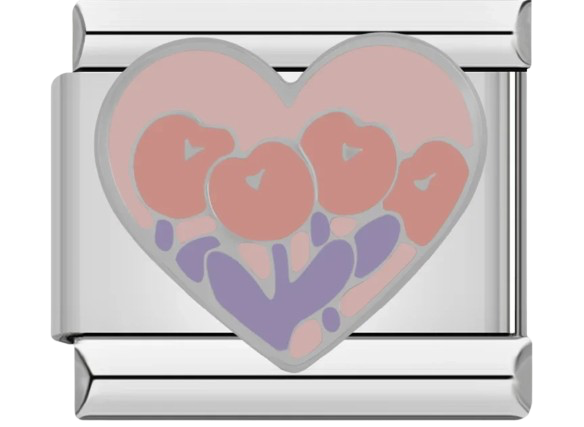 CHARM CORAZON FLORES
