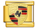 CHARM MARCA PORSHE DORADO